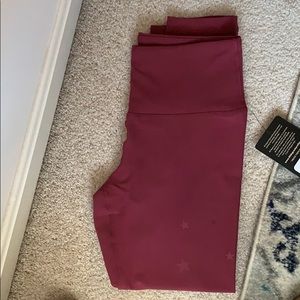 Burgundy/maroon leggings